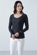 ツインコットンUV×SUNPROFIT メッシュ長袖Ｕネックインナー (WOMENS)