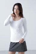 ツインコットンUV×SUNPROFIT メッシュ長袖Ｕネックインナー (WOMENS)