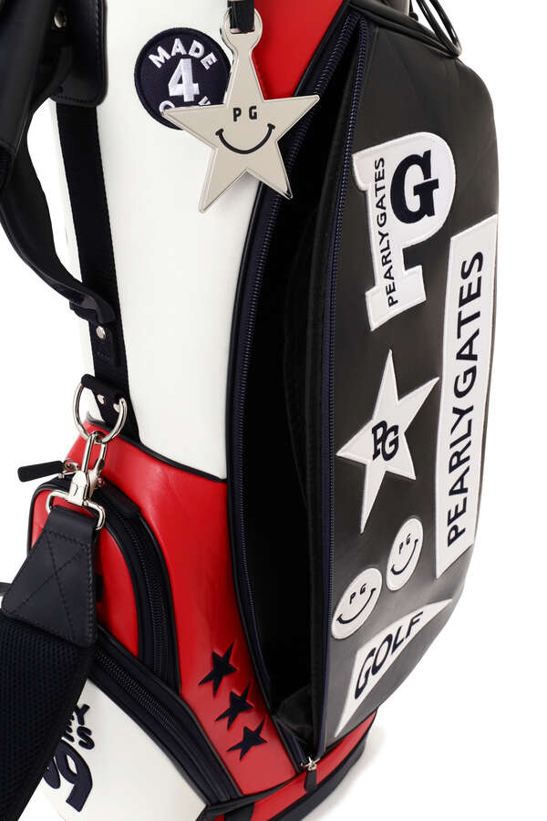 トリコロール 合皮 スタンド式 キャディバッグ (46インチ対応) (UNISEX)