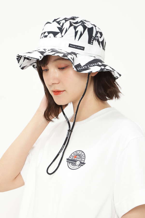 PEARLY GATES あご紐付き HAT  ツリー柄 (UNISEX) PEARLY GATES】あご紐付き HAT ＜ツリー柄＞ (UNISEX)