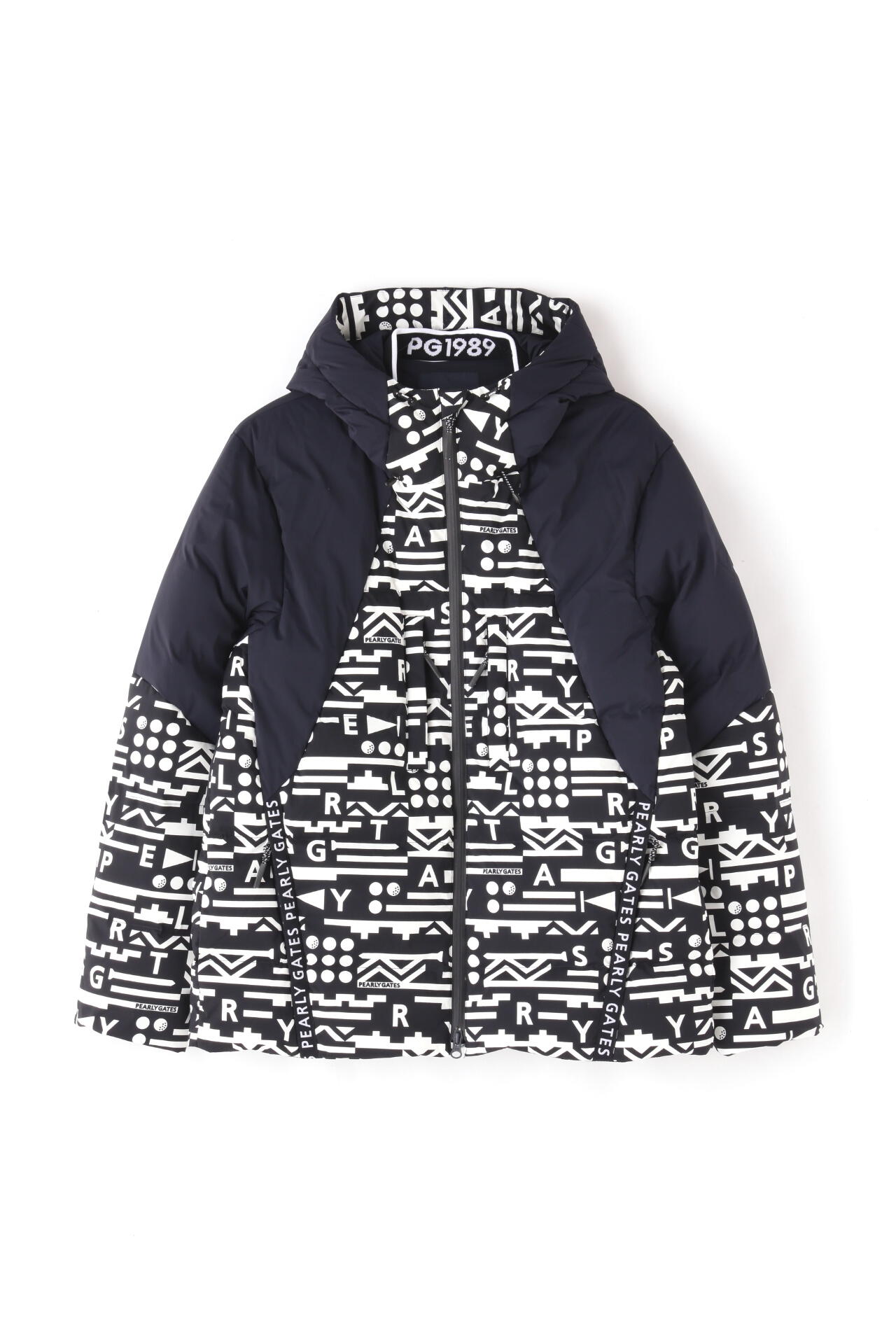 【美品】PEARLY GATES ナイロンジャケット 総柄 フード ネイビー 0 楽天市場】PEARLY GATES パーリーゲイツ ブルゾン（カラー