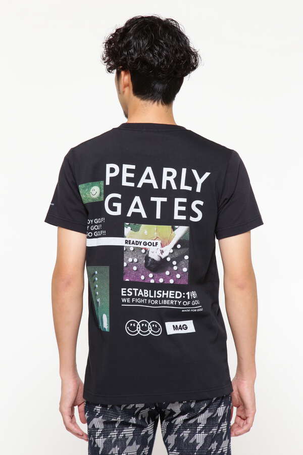 吸水速乾天竺 コラージュ柄 Tシャツ ＜セピアフォトプリント＞