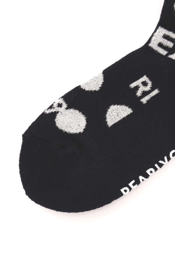 ボーダー/ドット柄 ミドルソックス ＜カモドット/ボーダー/ロゴドット柄＞ (MENS)