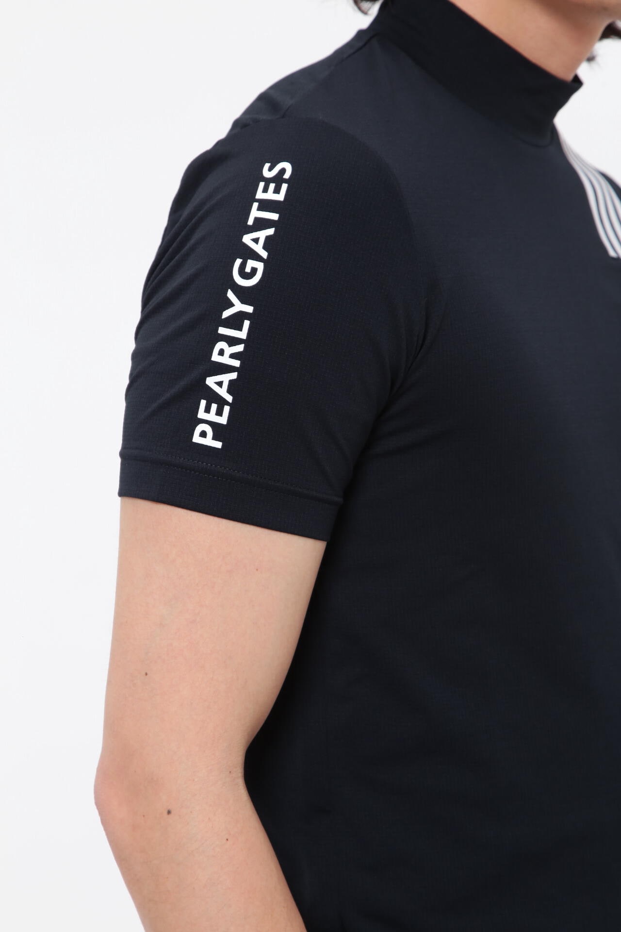 パーリーゲイツ メンズ半袖ハイネックストレッチシャツ　 サイズ4