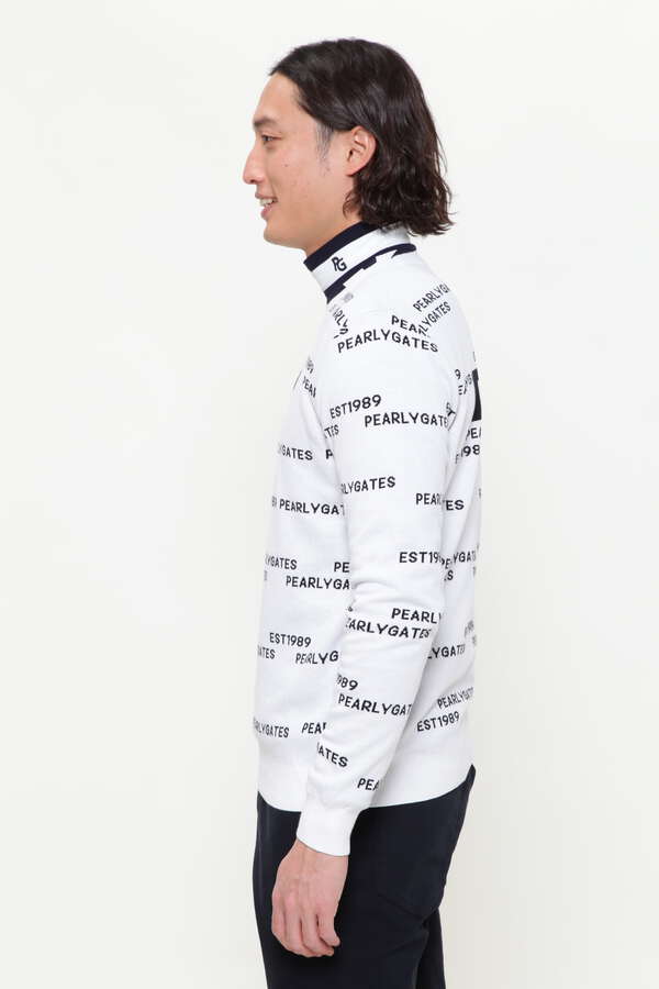 Emilcotoni クルーネックニットプルオーバー＜ロゴボーダー柄＞