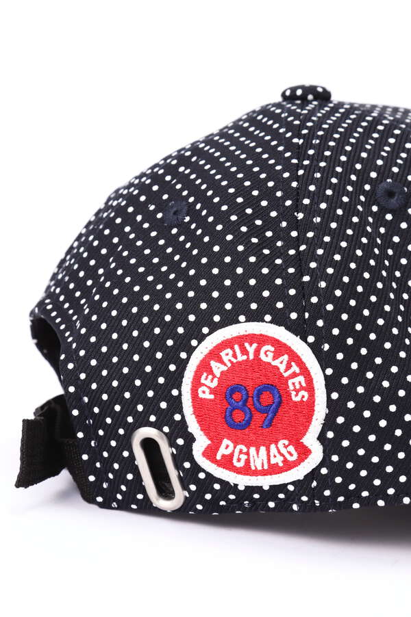 リサイクルツイル 2段ロゴキャップ ＜ドット柄＞ (UNISEX)
