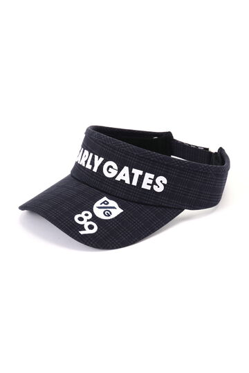 フロントロゴ コットンストレッチツイルバイザー ＜チェック柄＞ (UNISEX)