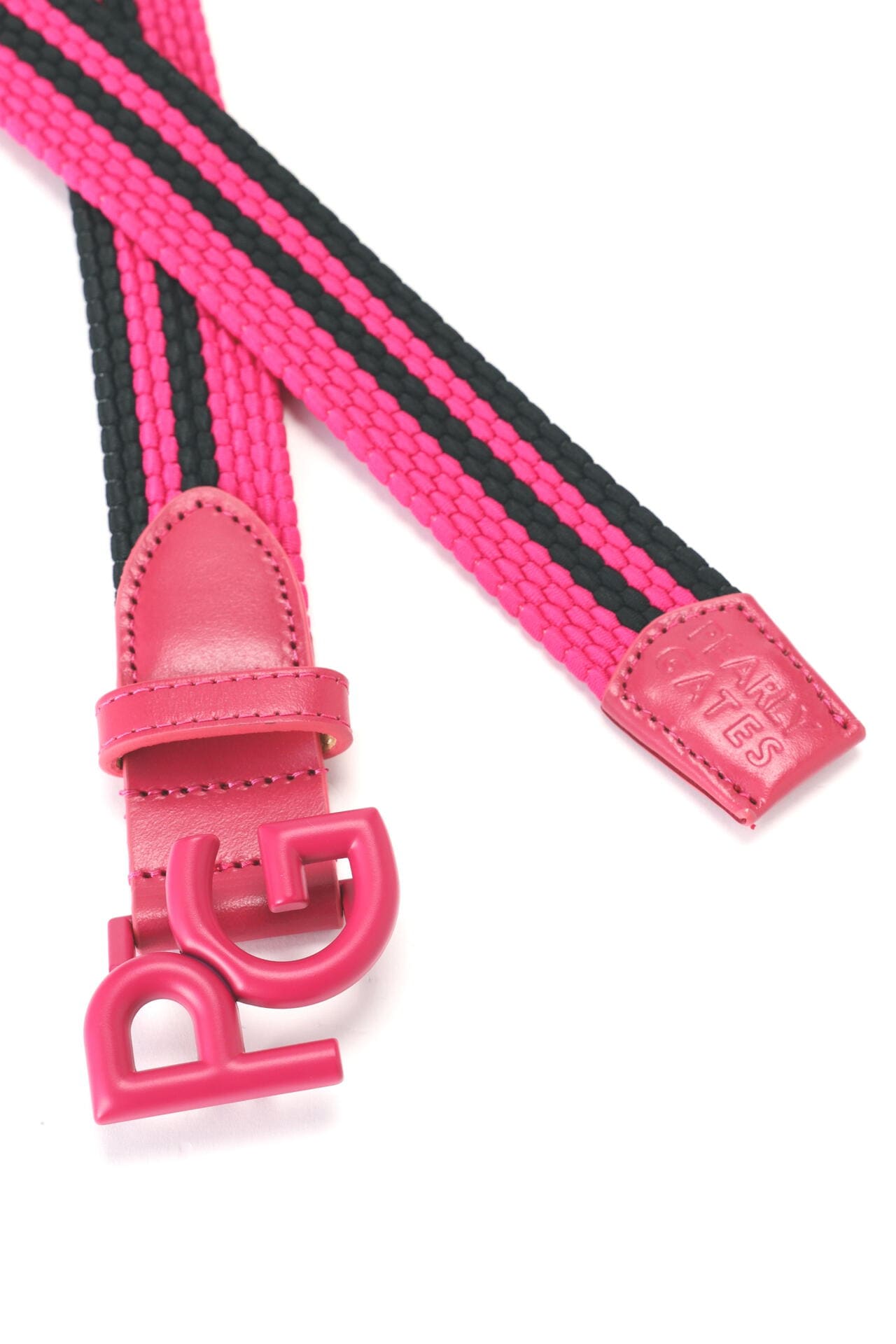 パーリーゲイツ】ラインゴムメッシュベルト ＜Pink with BLACK＞ (UNISEX)