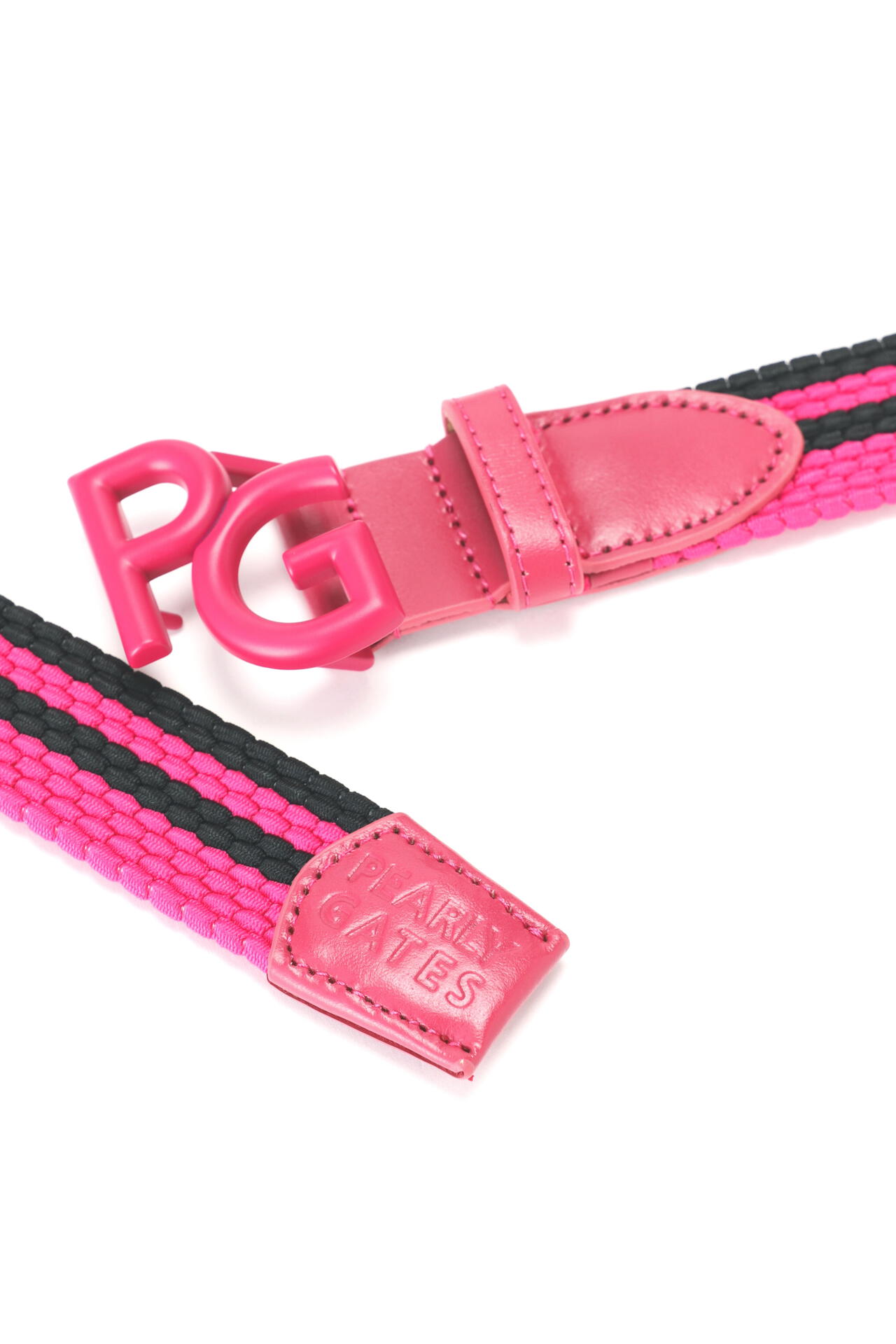 パーリーゲイツ】ラインゴムメッシュベルト ＜Pink with BLACK＞ (UNISEX)