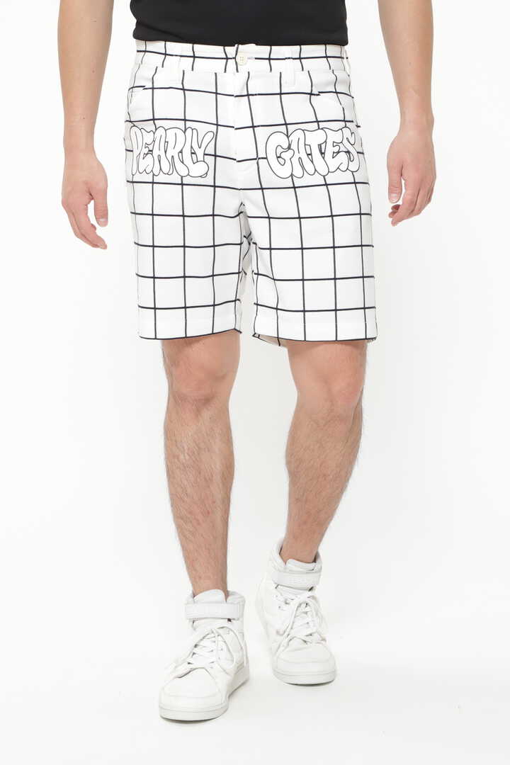 ポリエステルストレッチ ショートパンツ ＜ウィンドウペンチェック柄＞