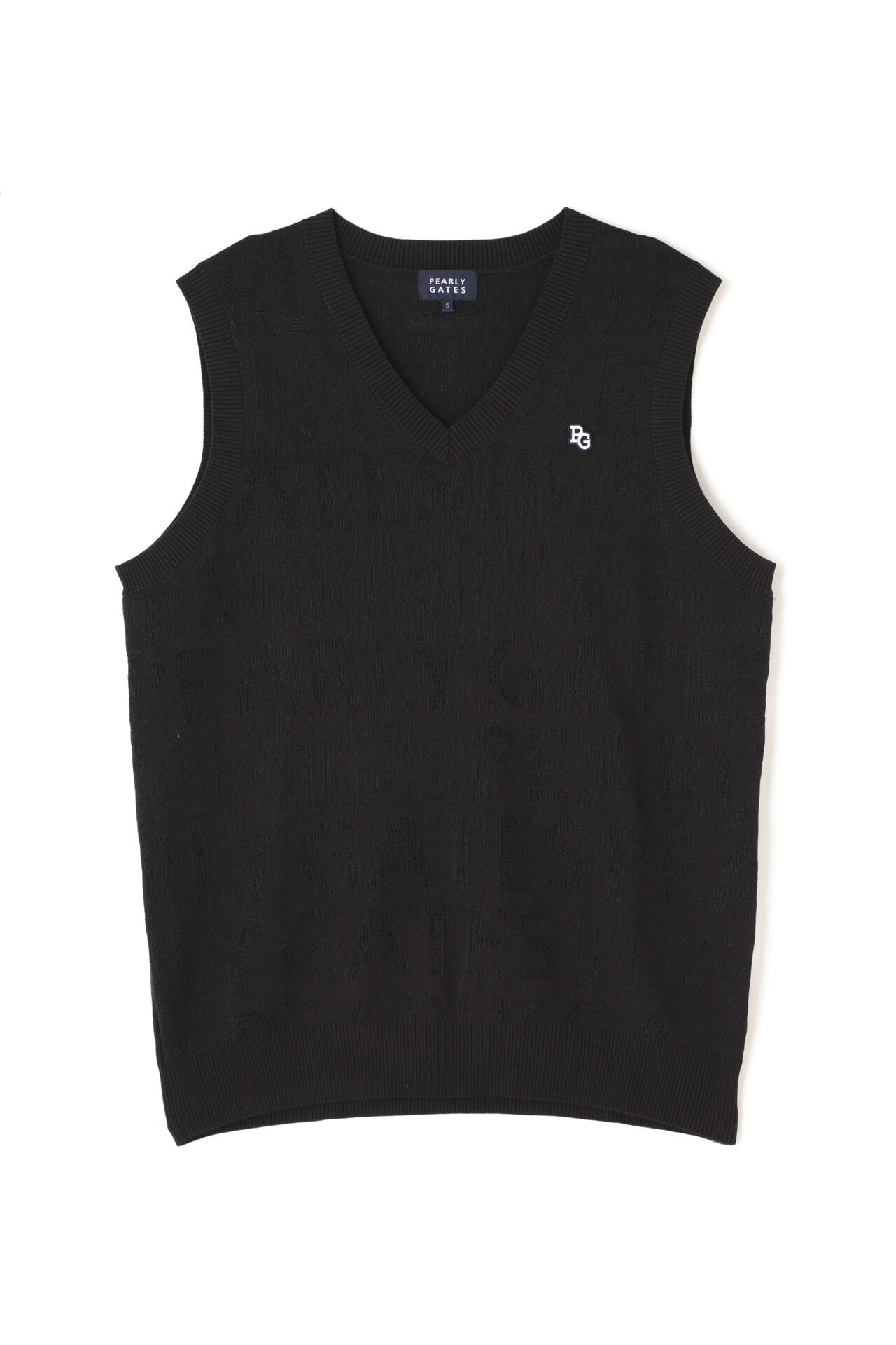 PEARLY GATES ブラック Vネック ベスト サイズ0 PEARLY GATES ブラック Vネック ベスト サイズ0 PEARLY GATES ブラック