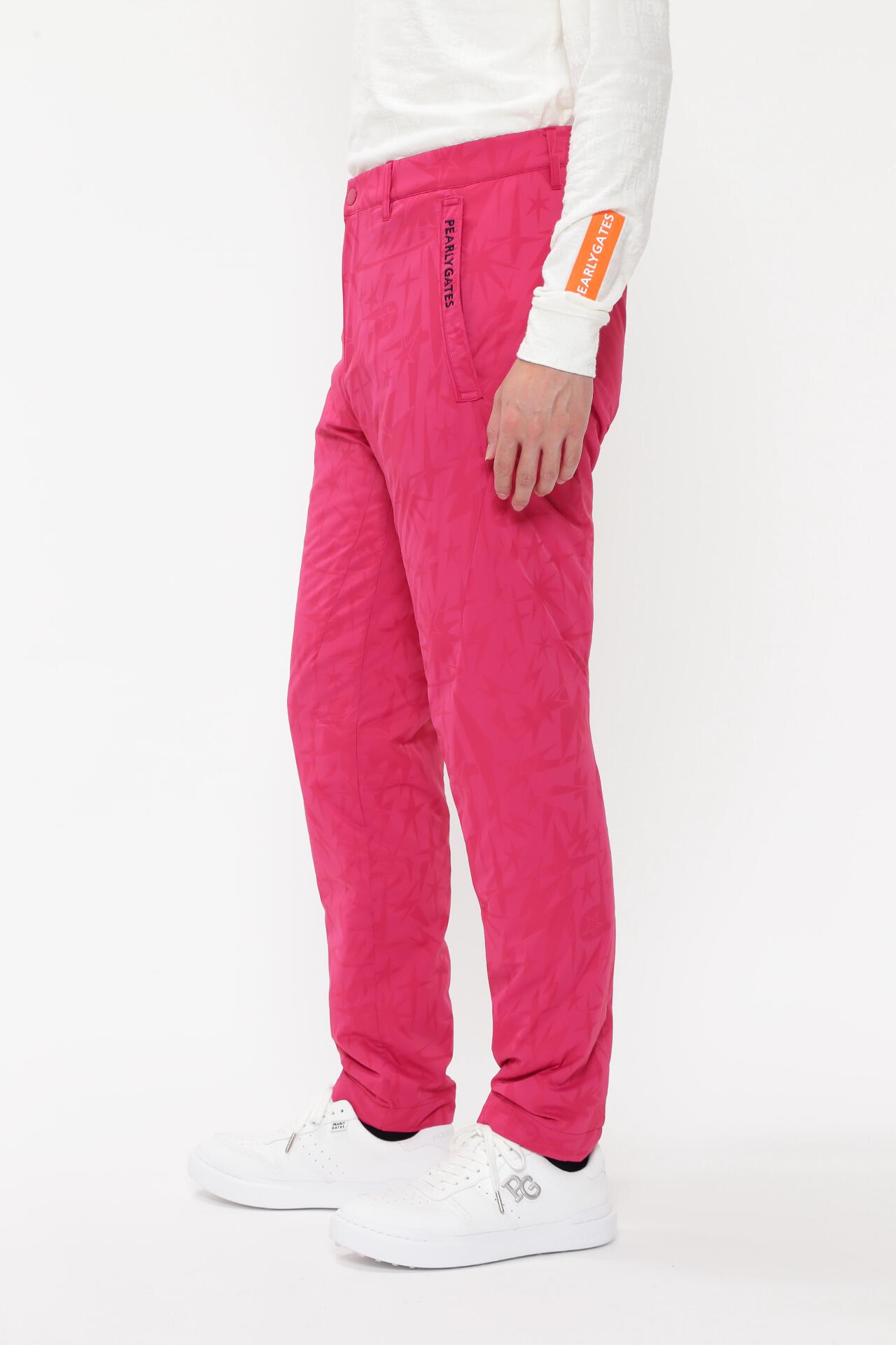 パーリーゲイツ】Nyストレッチ中綿パンツ ＜ギザ星柄ジャガード＞ 