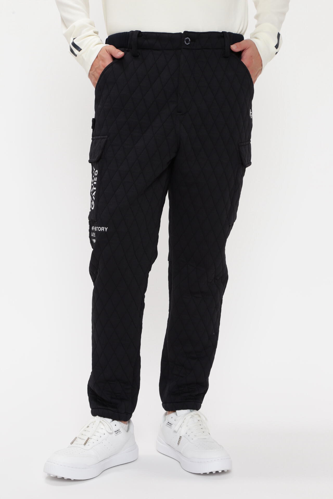 パーリーゲイツ】ポリエステルキルトジャガードパンツ＜Relaxシリーズ＞ 