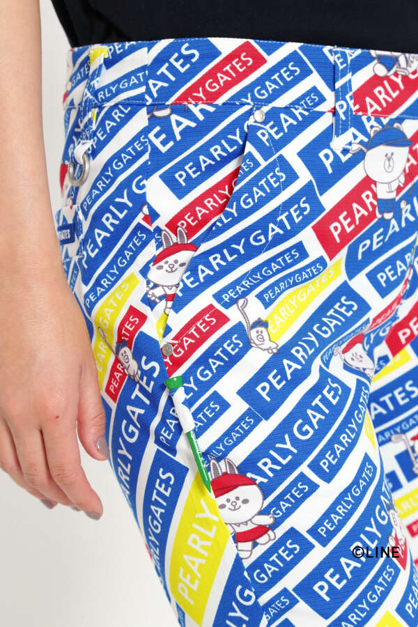 LINEFRIENDSEDITION】斜めロゴプリントドビーストレッチパンツ - cert ...