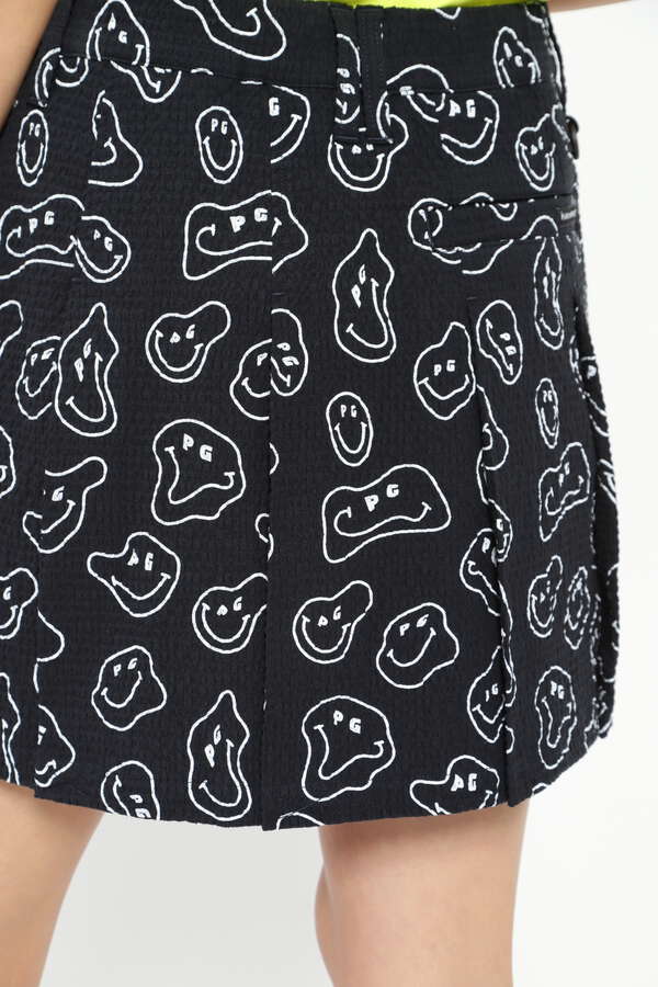 ストレッチスラブ メルトニコ柄プリント スカート ＜TOKE NICOシリーズ＞