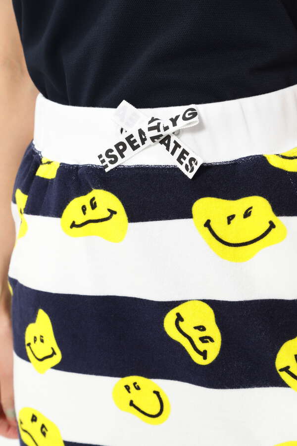 ショートパイル メルトニコボーダー柄 スカート ＜TOKE NICOシリーズ＞