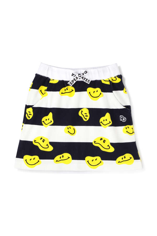 ショートパイル メルトニコボーダー柄 スカート ＜TOKE NICOシリーズ＞