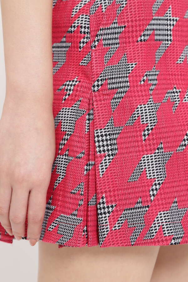 グレンチェック千鳥ジャガード 起毛仕上げ ストレッチスカート ＜千鳥柄＞