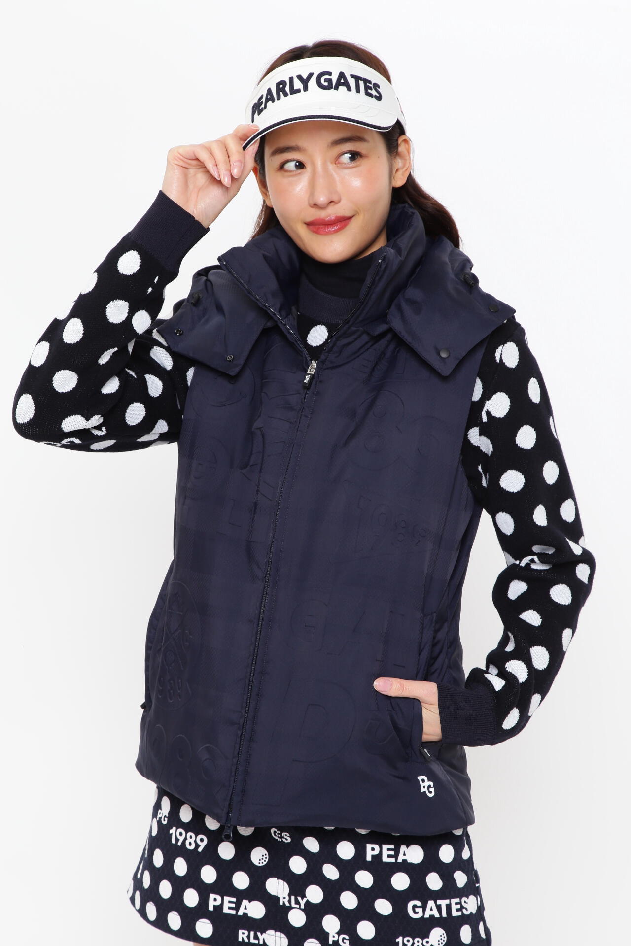 PGG 総柄ダウンベスト 【L】 【公式通販】