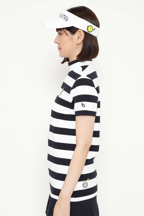 半袖 ボーダー ハイネック カットソー ＜TOKE NICOシリーズ＞