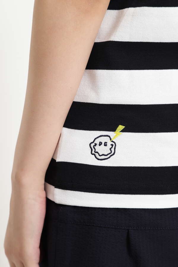 半袖 ボーダー ハイネック カットソー ＜TOKE NICOシリーズ＞