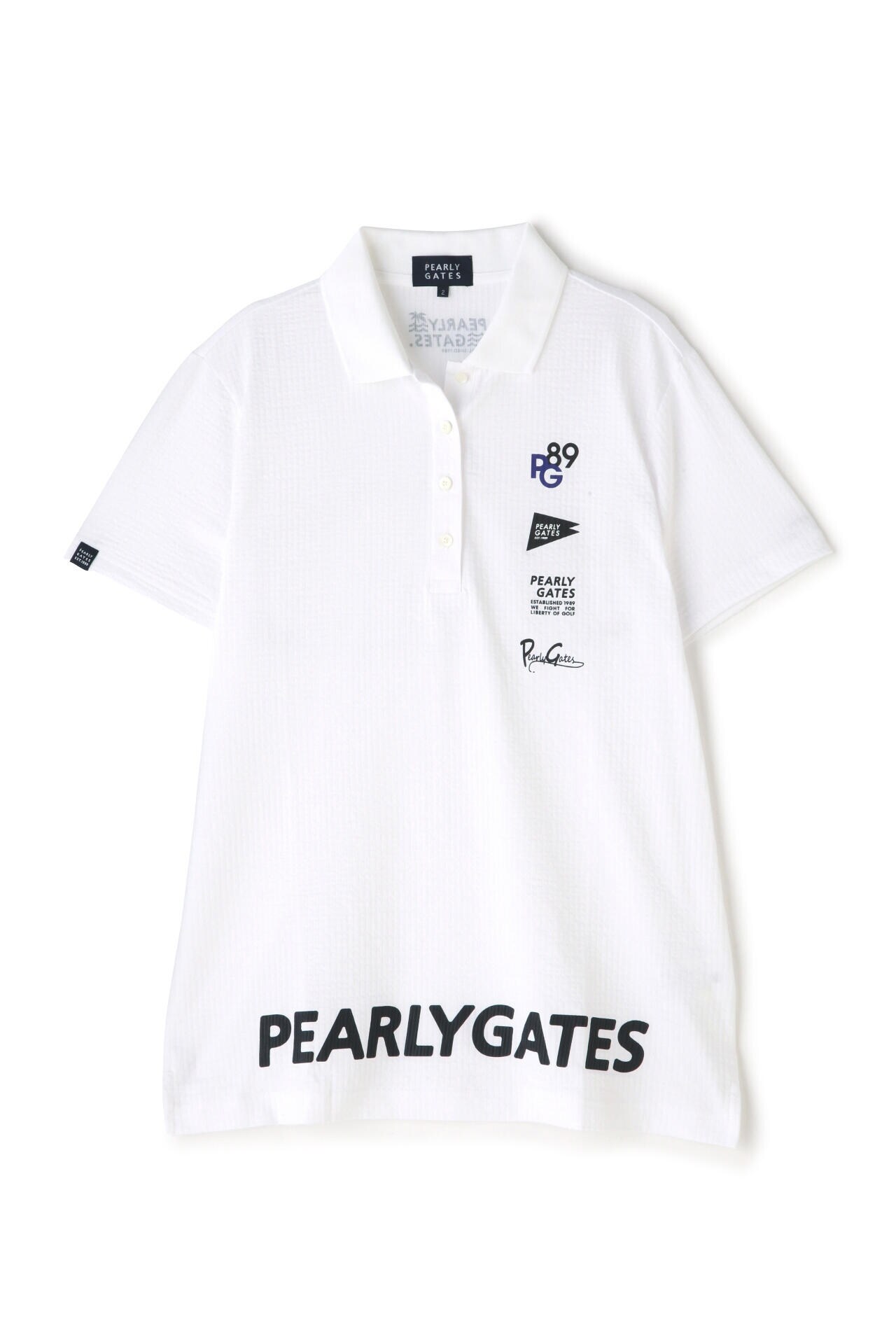 パーリーゲイツ PEARLY GATES ポロシャツ ストライプ サイズ2 - ウエア
