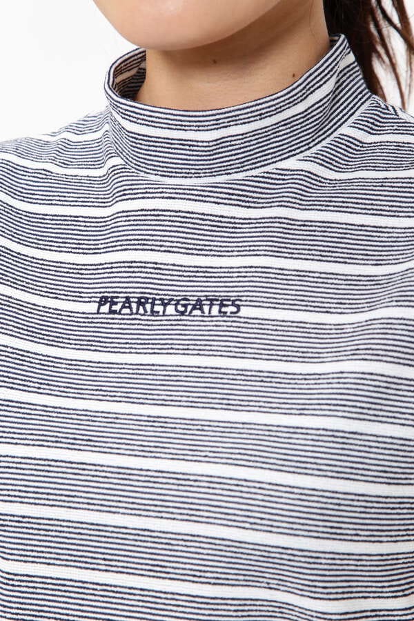 売れ済 【PEARLY GATES】新品 長袖 カットソー ＜ストライプ＞ - ゴルフ