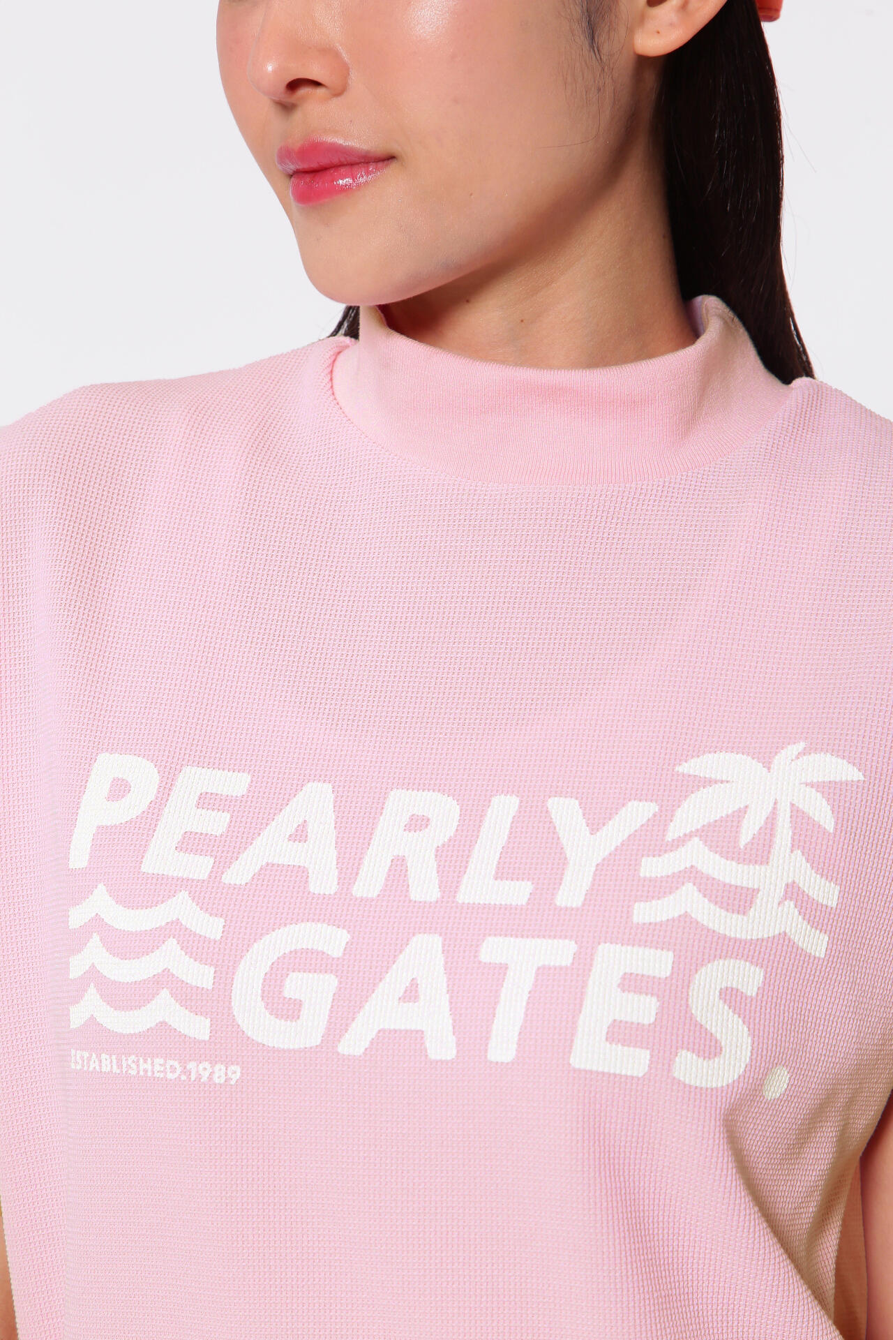 PEARLY GATES】Wフェースカノコ ハイネックカットソー ＜PALE TONE