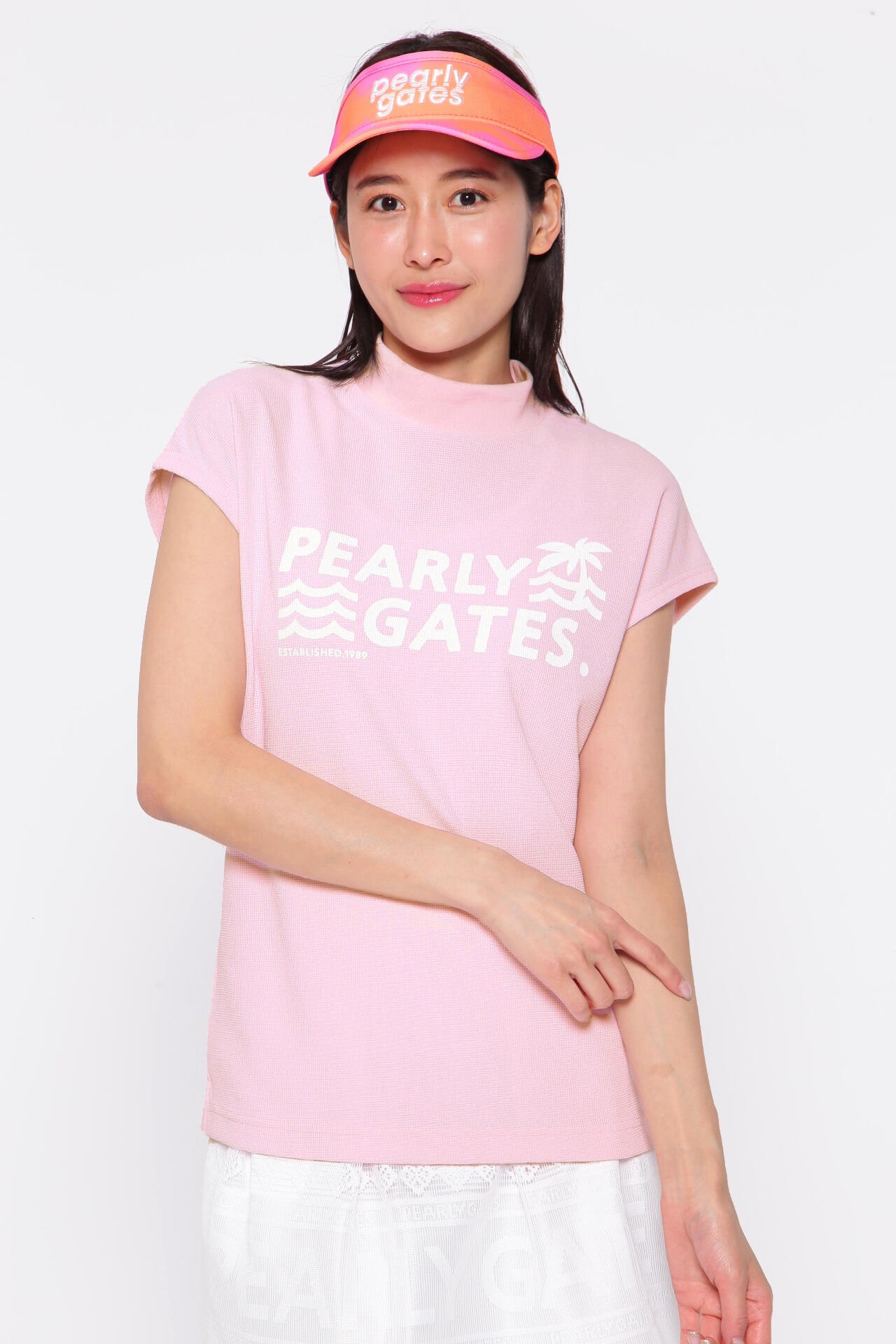 PEARLY GATES】Wフェースカノコ ハイネックカットソー ＜PALE TONE