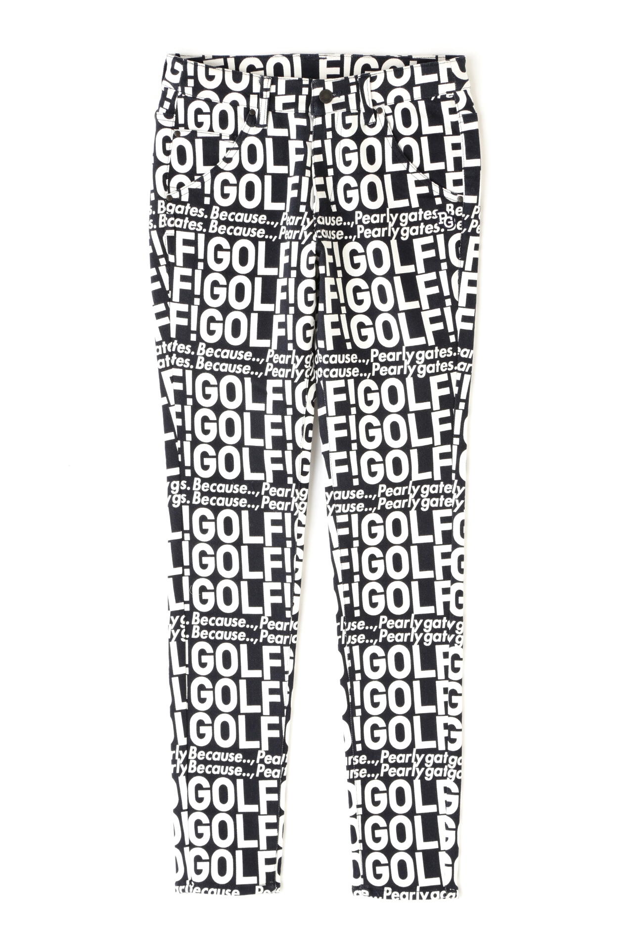 パーリーゲイツ】GOLF柄 (大) コットンストレッチカルゼ表ピーチ 5 