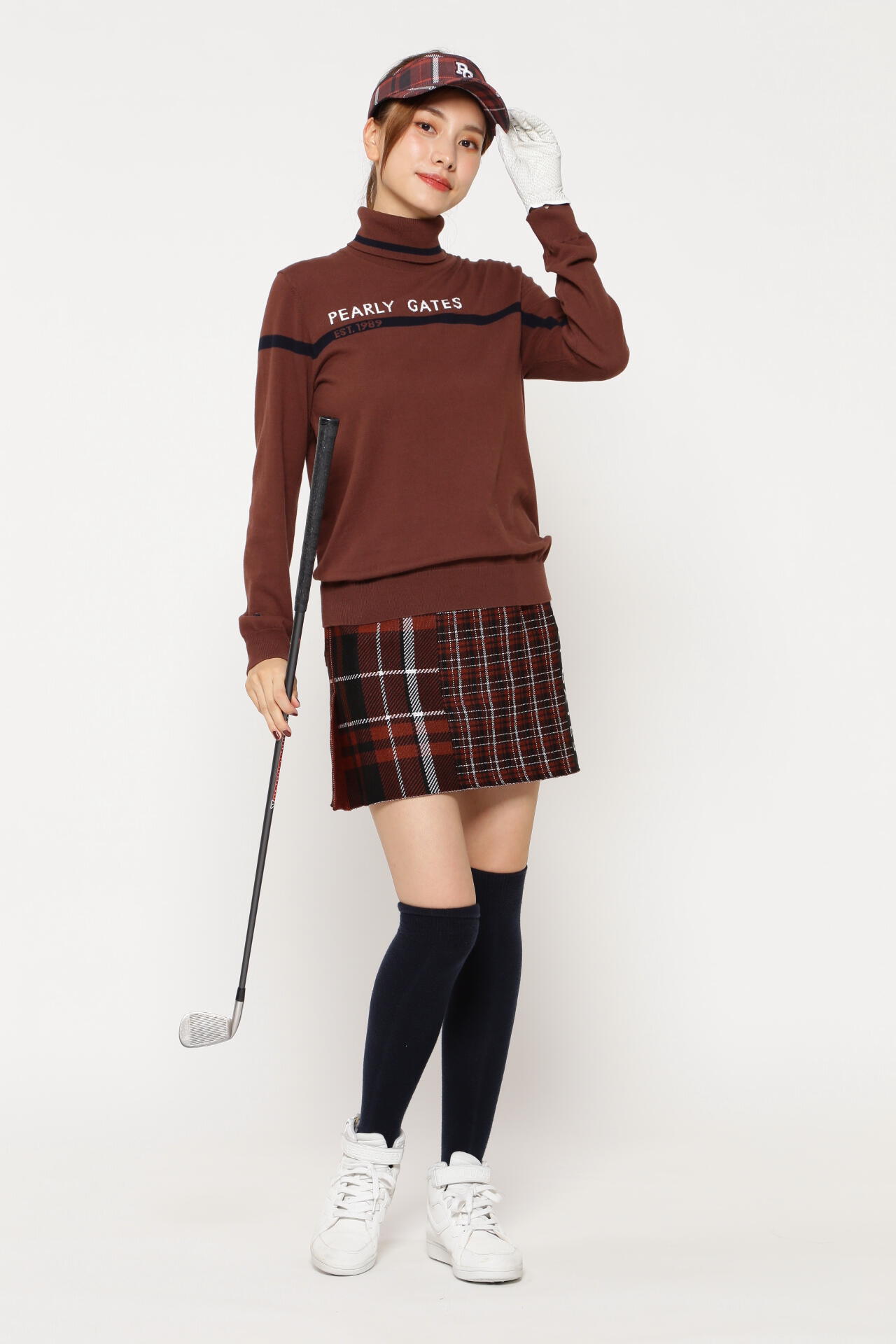 パーリーゲイツ　ゴルフ用ウールスカート