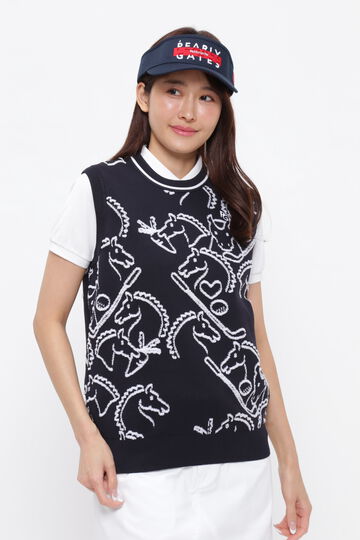 PEARLYGATES＊ゴルフ＊セーター＊ニット＊赤＊カシミヤ＊長袖＊6＊