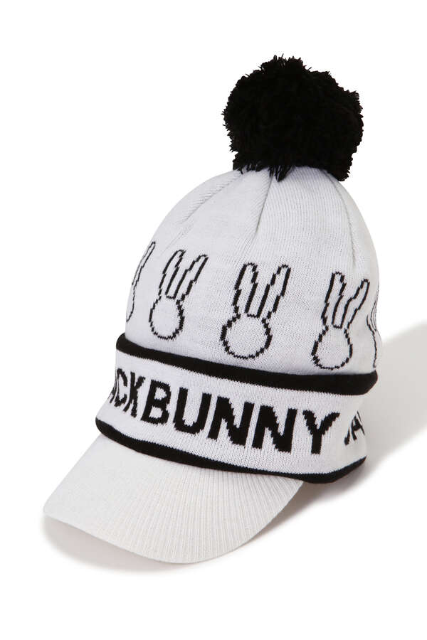 つば付きうさぎニットキャップ (UNISEX)