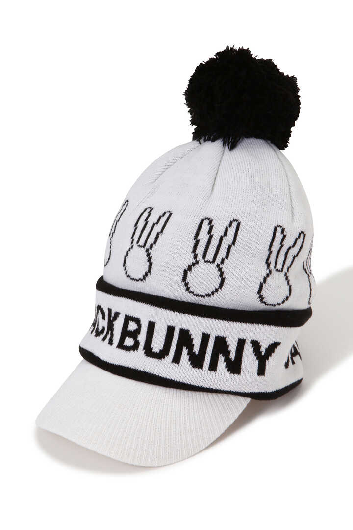 つば付きうさぎニットキャップ (UNISEX)
