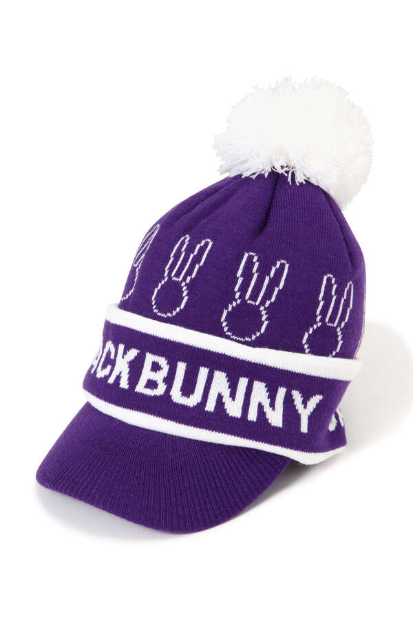 つば付きうさぎニットキャップ (UNISEX)