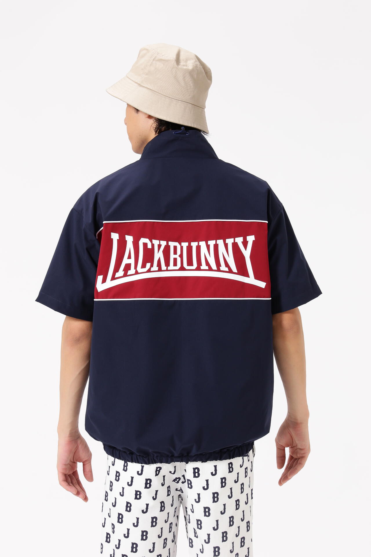 ジャックバニー】2WAYストレッチ ポリエステルタフタ半袖スニード ジャックバニー】2WAYストレッチ ポリエステルタフタ半袖スニード