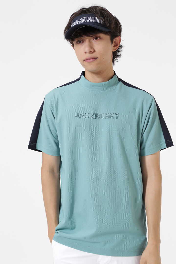ジャックバニー】スパンハニカム 半袖モックネックカットソー