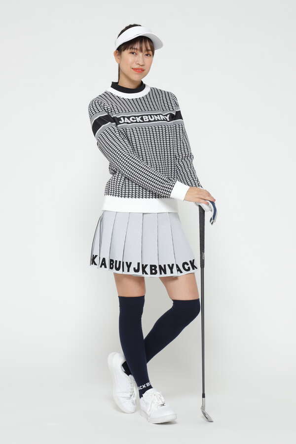 ジャックバニー】Wジャガード プリーツニットスカート ＜直営・公式 