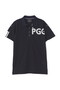 【PGG】ボーダー柄ジャージー 半袖ポロシャツ (MENS)
