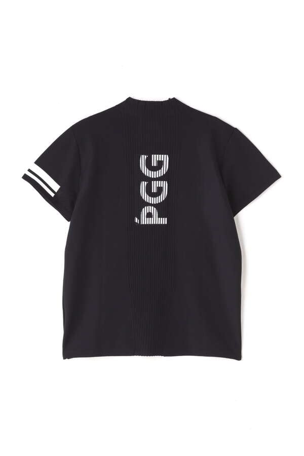 PGG(ピージージー) ポリエステルヤーン 半袖ハーフジップカットソー メンズ