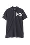 【PGG】ボーダー柄ジャージー半袖ハーフジップカットソー (MENS)