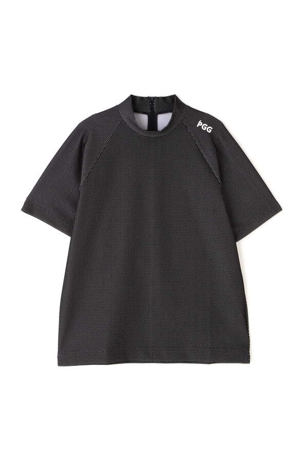 ピージージー】【PGG】リバーメッシュ 半袖モックネックカットソー (MENS)