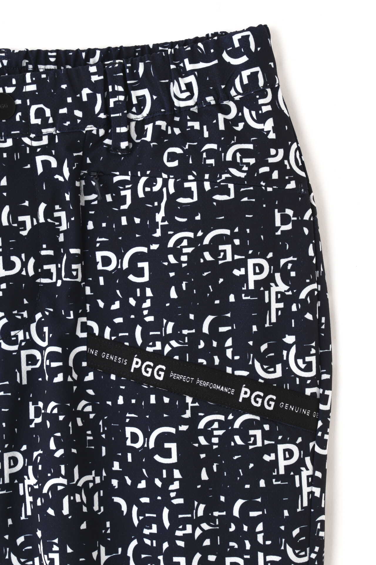 ピージージー】【PGG】杢調ポリエステルドビー ストレッチパンツ  