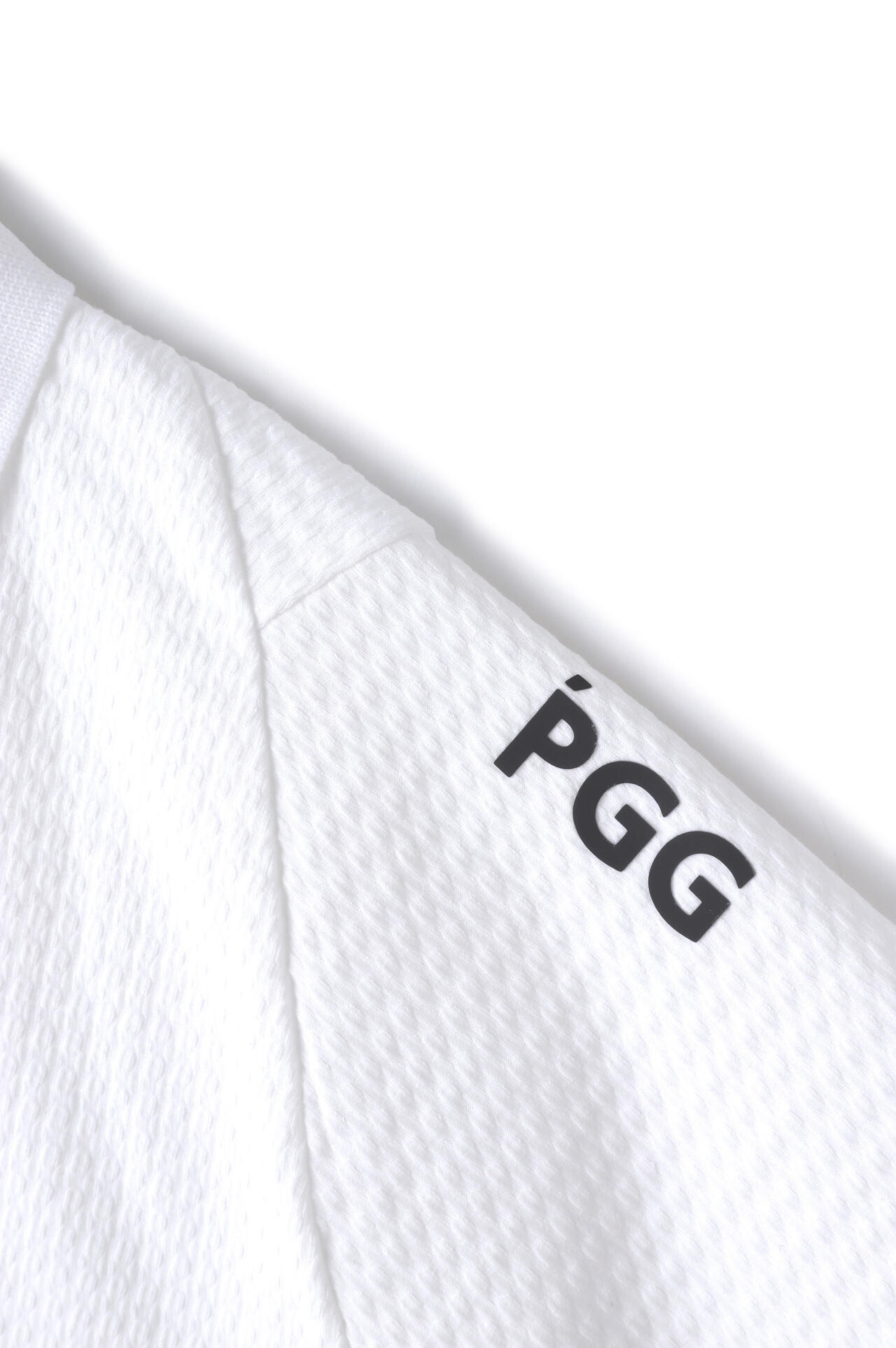 【PGG】シアサッカーチェック半袖ポロシャツ ＜テープロゴ＞ (LADIES)