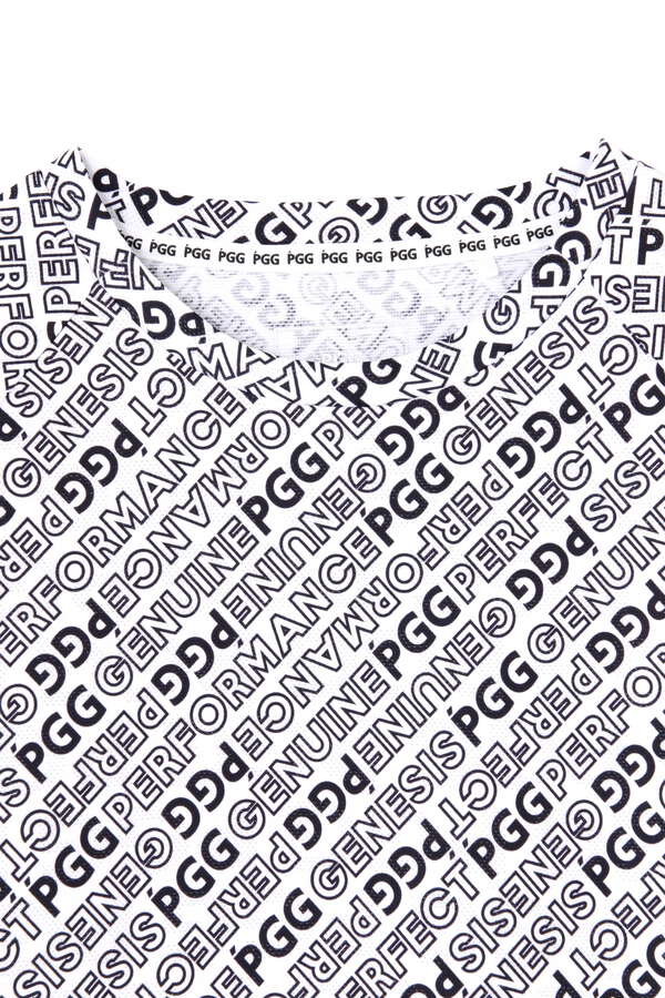 ピージージー】【PGG】TEXBRIDジャガード 半袖Tシャツ ＜ロゴ総柄
