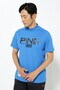 【PING APPAREL】UV 冷感 吸水速乾 半袖ハイネックカットソー  ＜GOLD＞ (MENS)