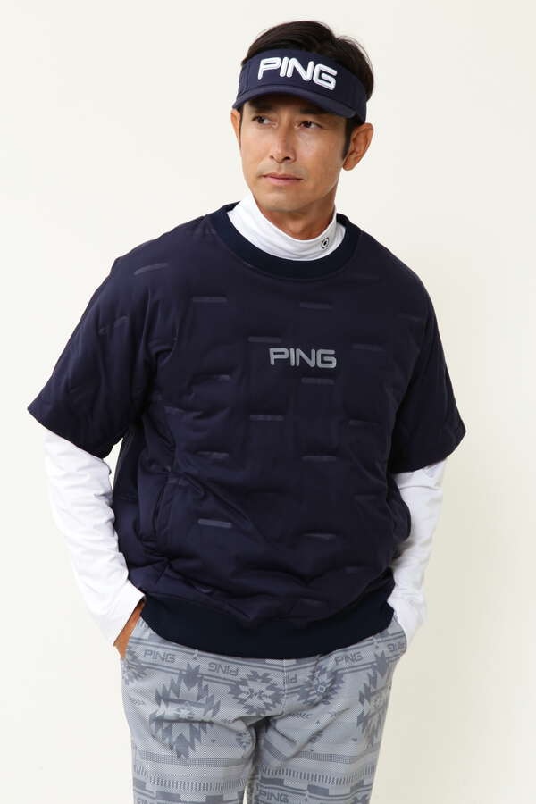 ピン】【PING APPAREL】接結中綿半袖ブルゾン＜NATIVE＞ (MENS)