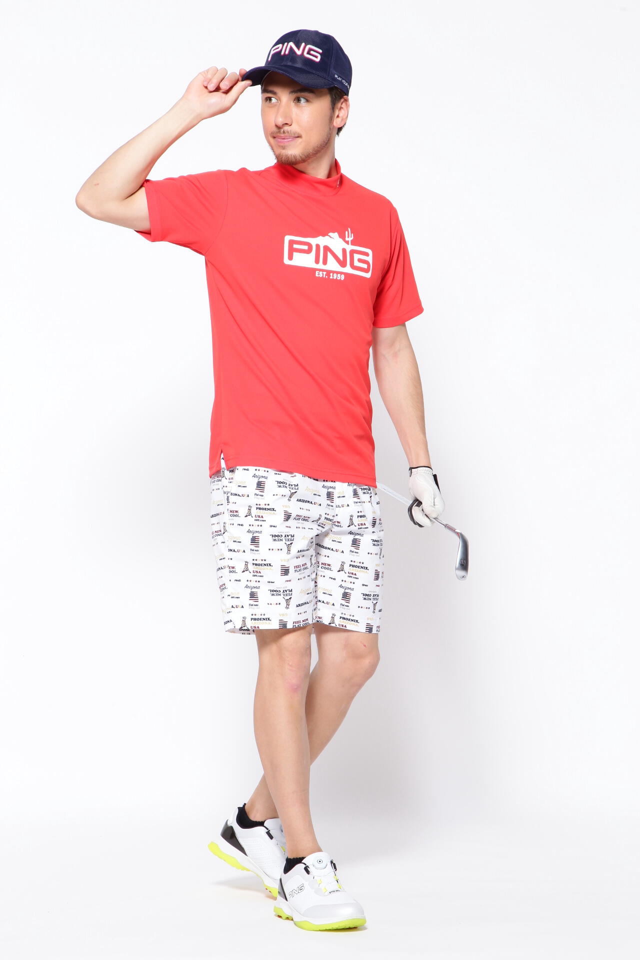 ピン】【PING APPAREL】ハローアリゾナプリント 水陸両用 ショート 