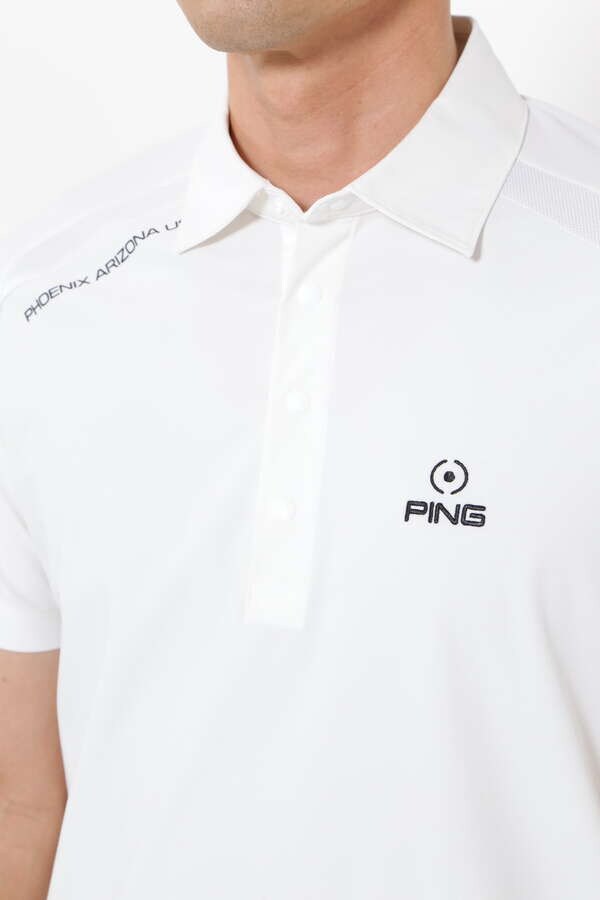 PING APPAREL】エコブルー 半袖カノコポロシャツ ＜GOLD＞ (MENS