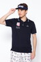 【PING APPAREL】星条旗プリント フットボールグリット 半袖ポロシャツ ＜NATIVE＞ (MENS)